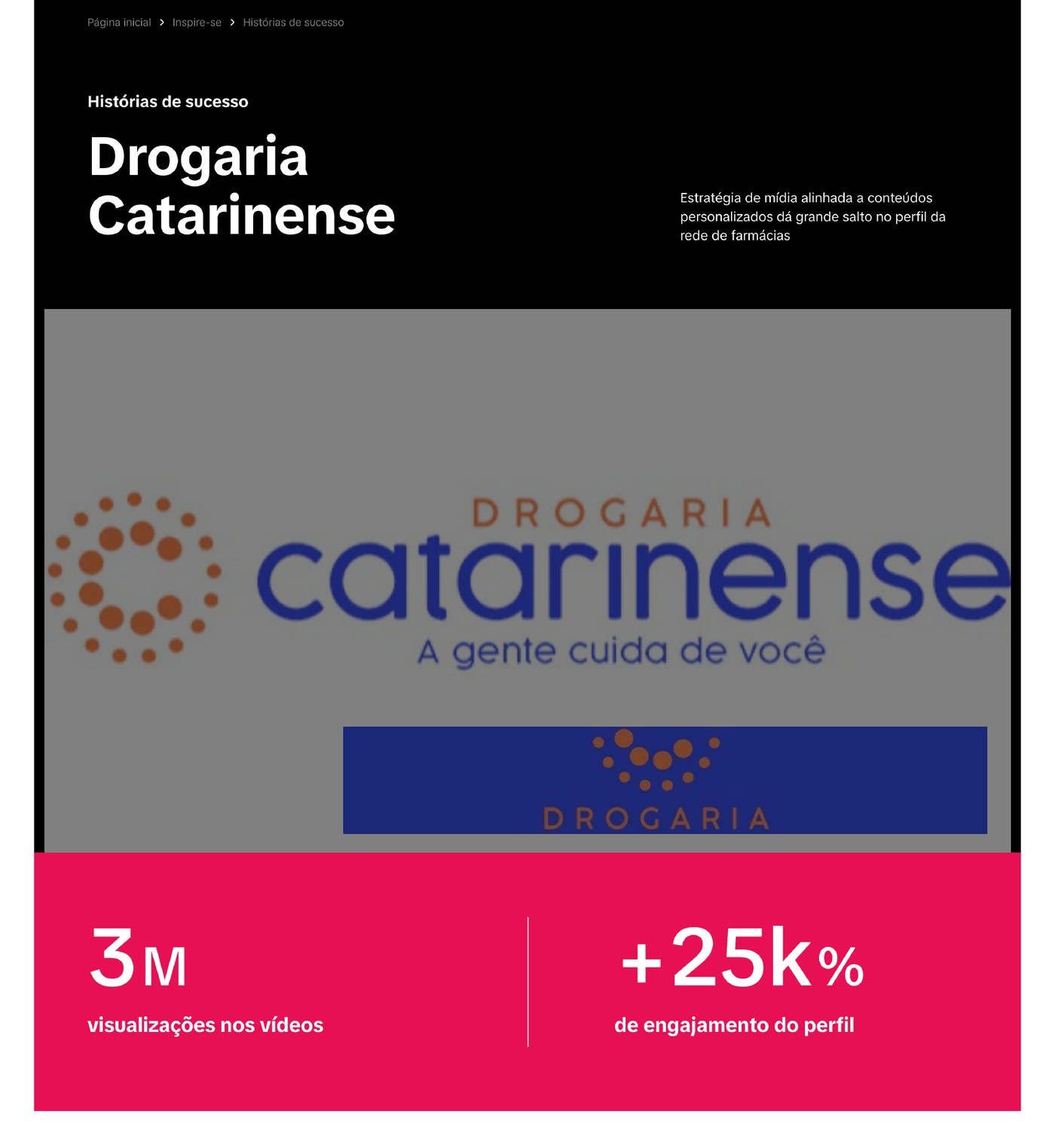 Case Drogaria Catarinense publicado no TikTok For Business